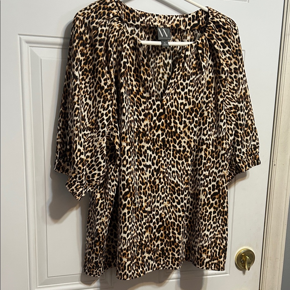 Worthington Animal Print Blouse